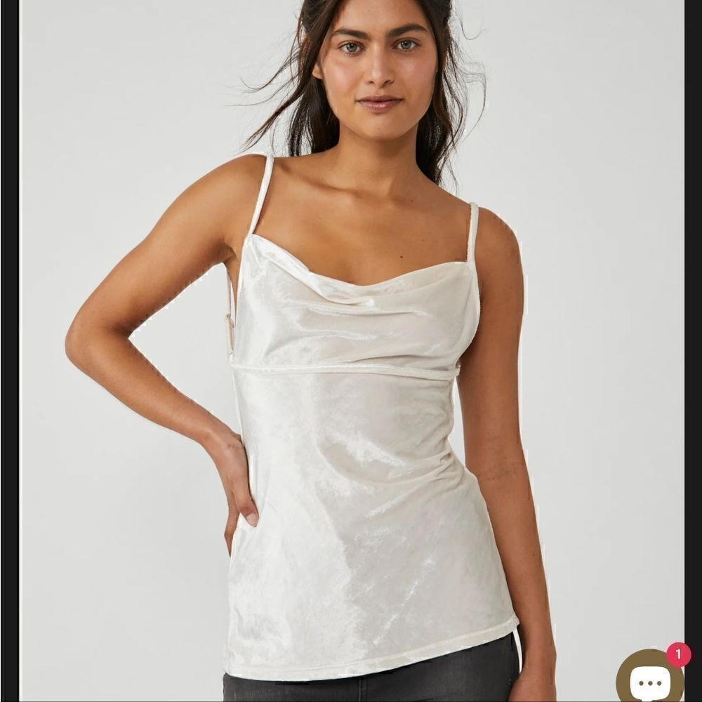 Free People NWT All Night Velvet Tunic Champagne Small